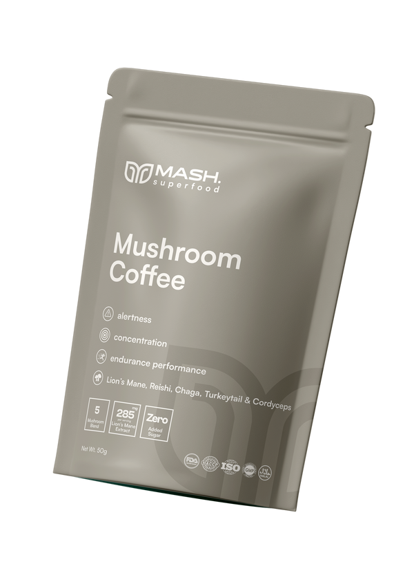 MASH. Paddenstoelenkoffie | Natuurlijke energie en focus zonder cafeïnedip