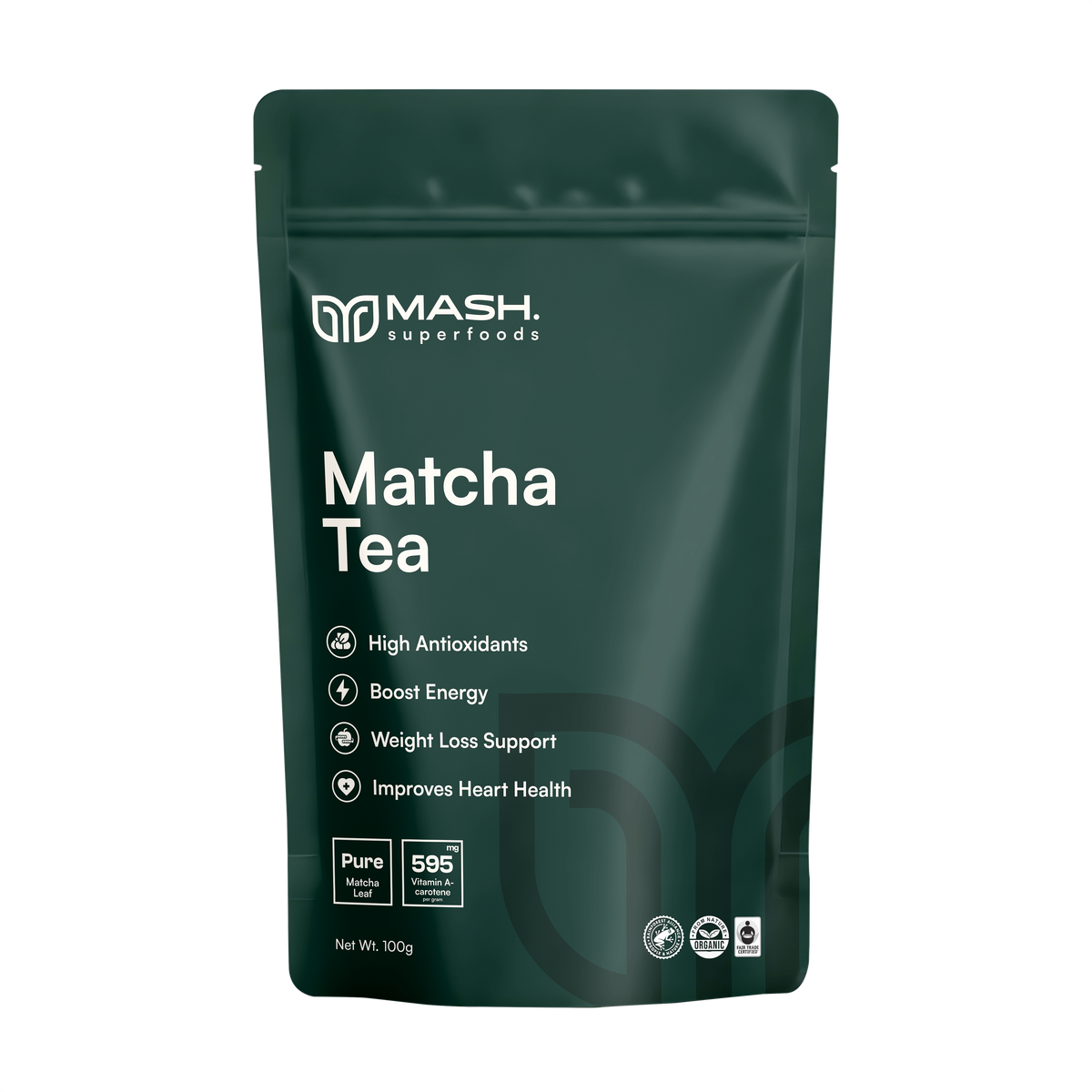 MASH. Pure Organic Matcha Tea | Keto & Vegan Friendly