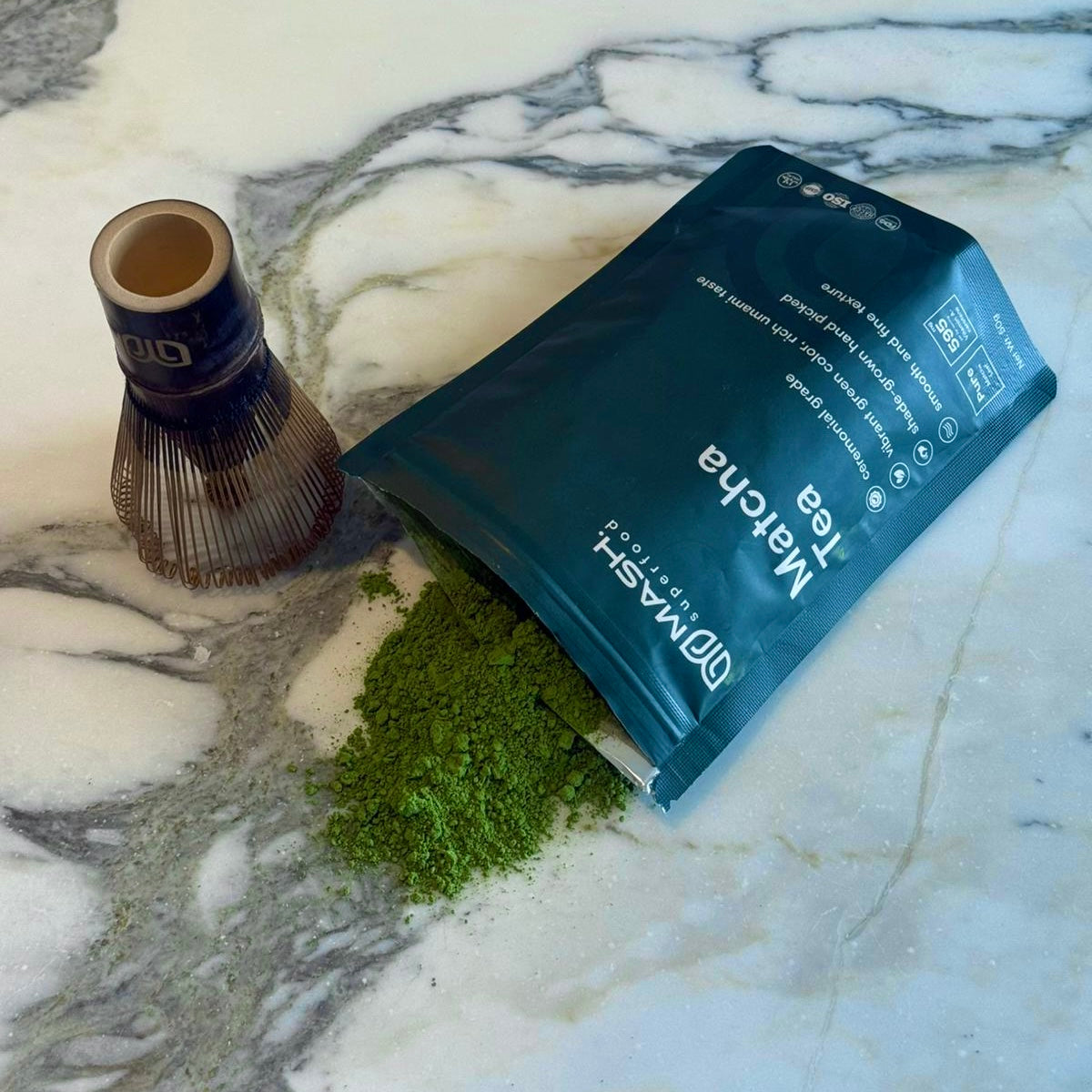 MASH® Matcha Ceremoniële Kwaliteit - Pure Biologische Thee 50gr | Keto- & Veganistisch
