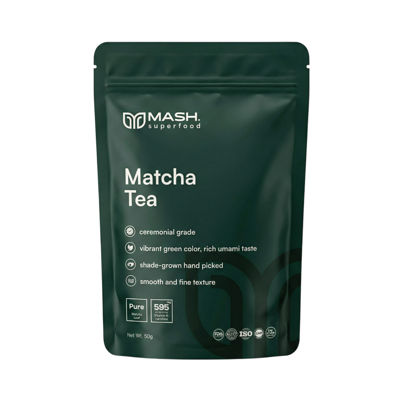 MASH® Matcha in Zeremonienqualität – reiner Bio-Tee 50 g | Keto- und veganfreundlich