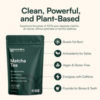 MASH. Pure Organic Matcha Tea | Keto & Vegan Friendly