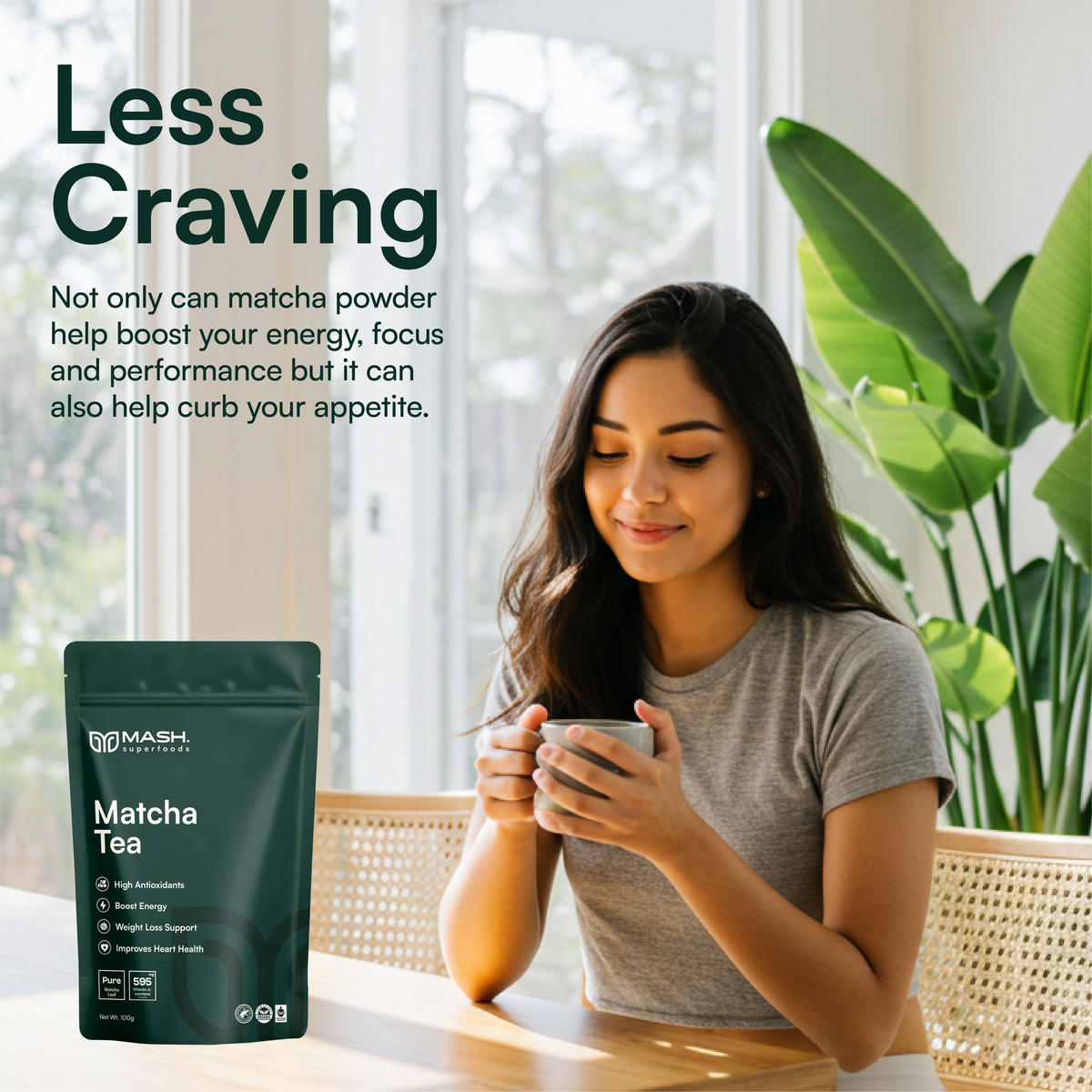 MASH. Pure Organic Matcha Tea | Keto & Vegan Friendly