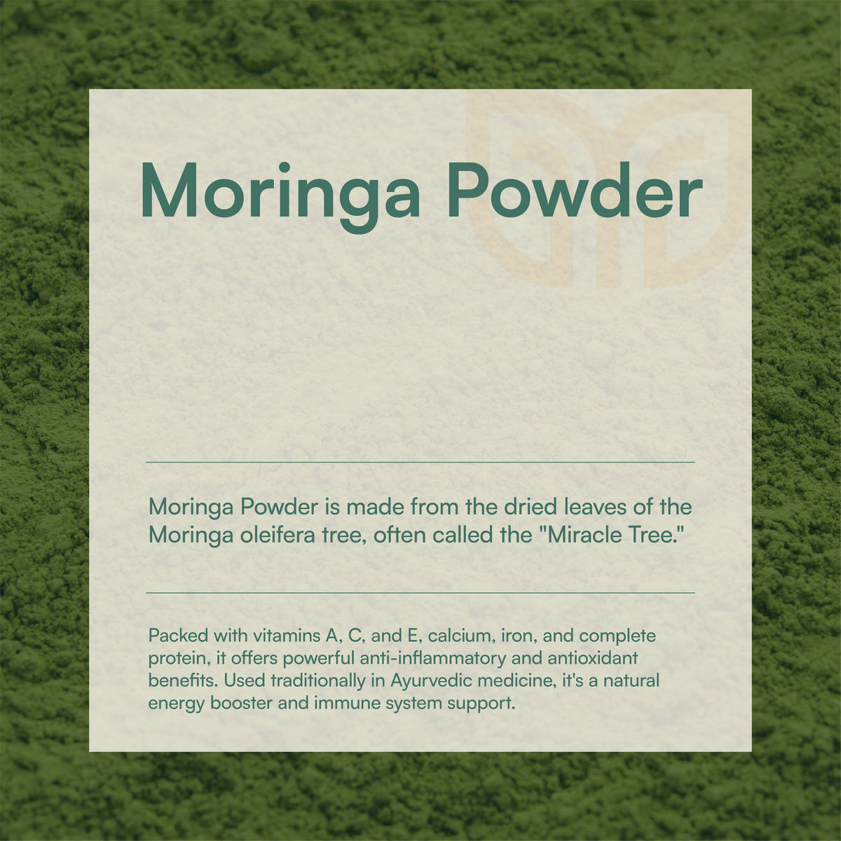 MASH. Poudre de feuilles de moringa premium | Superaliment pur et puissant