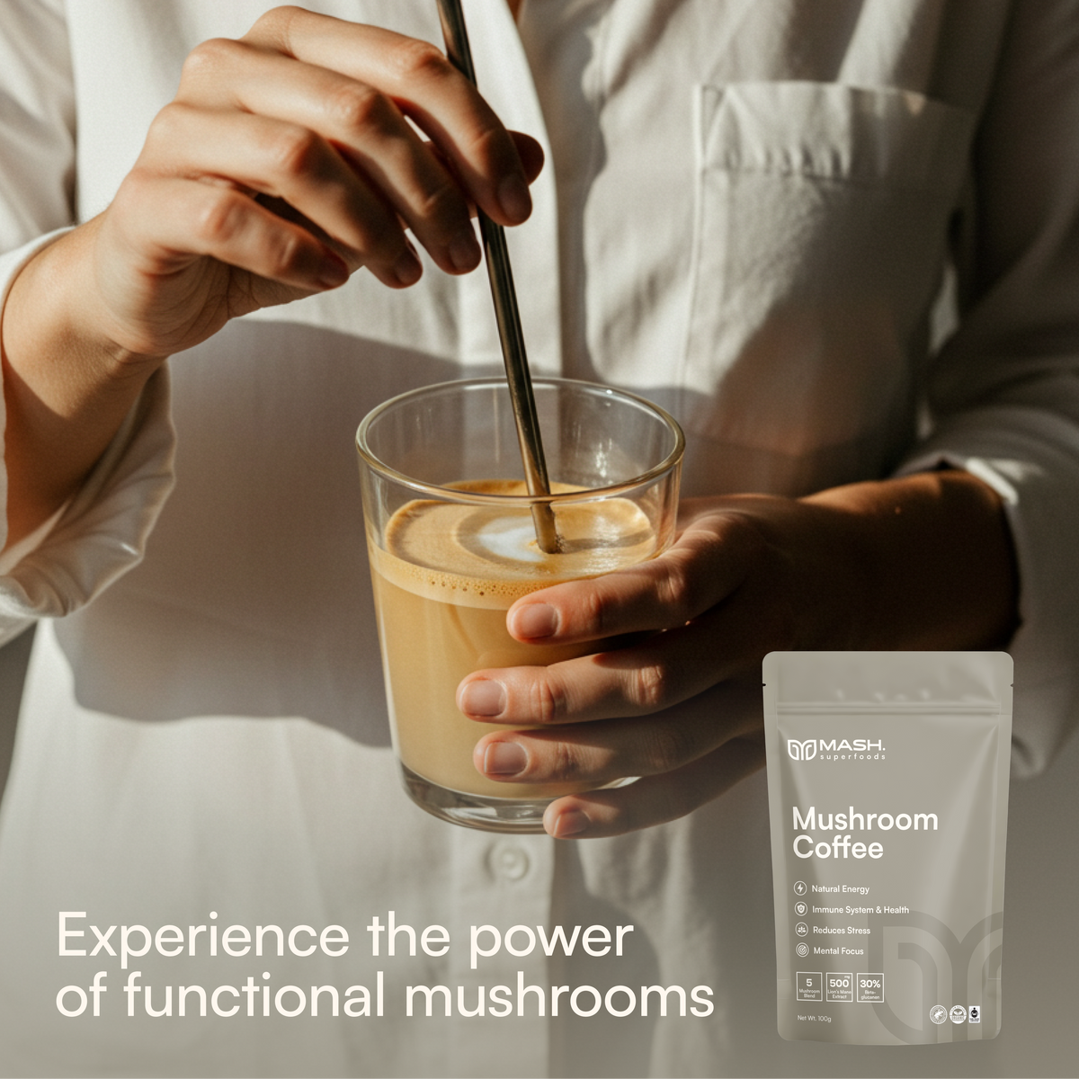 Purée de café aux champignons | Énergie et concentration naturelles sans caféine