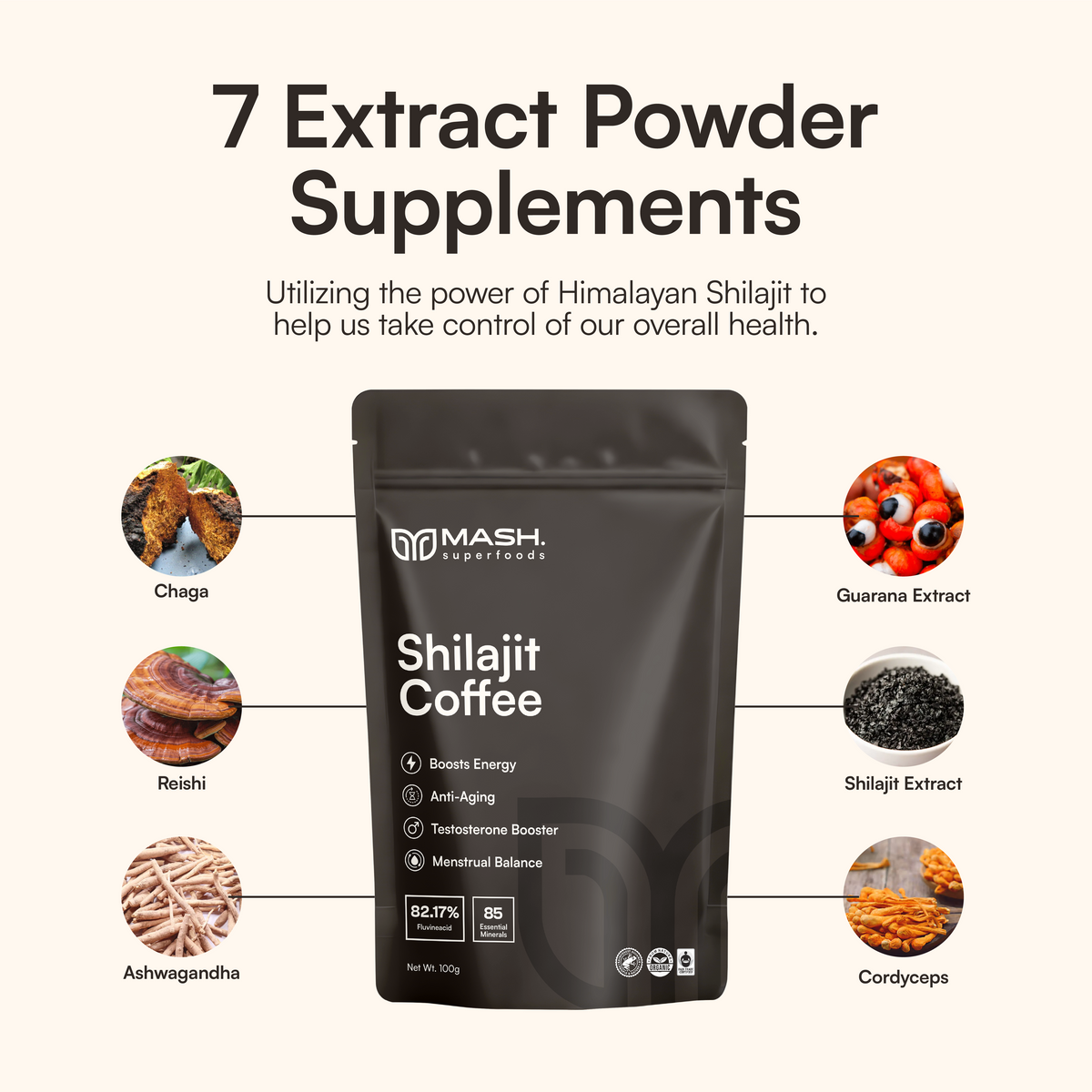 ÉCRASER. Café Shilajit | Résine Shilajit pure de l’Himalaya